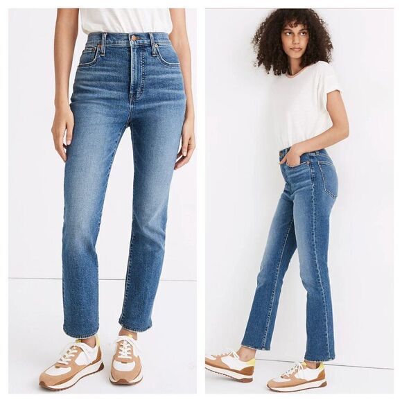 Madewell Slim Demi Boot Jeans High Rise Medium Wash in Northaven Wash Women's 24 - Picture 1 of 9